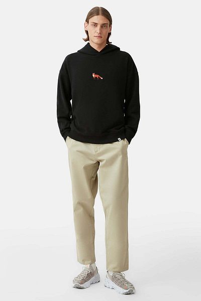 WWF Market Μαύρο Super Soft Red Fox Hoodie