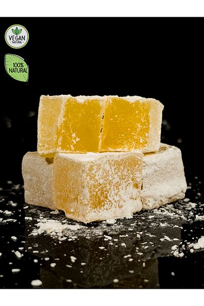 SAFRANTAT Saffron Bottle Gummy Turkish Delight - Vegan, Glucose Free, 100% Natural (Net 420 Gr)
