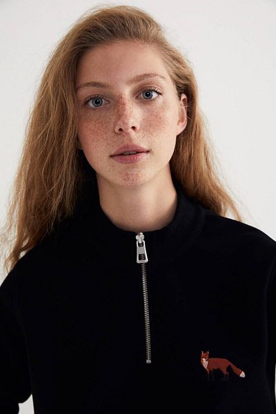 WWF Market Φούτερ Red Fox Supersoft Quarter-zip - Μαύρο