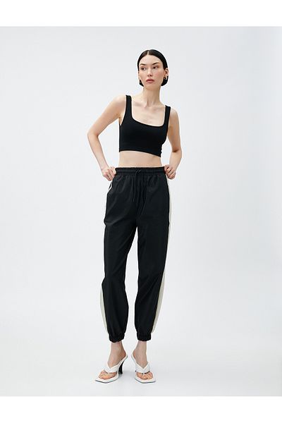 Koton Jogger Parachute Trousers with Side Stripes