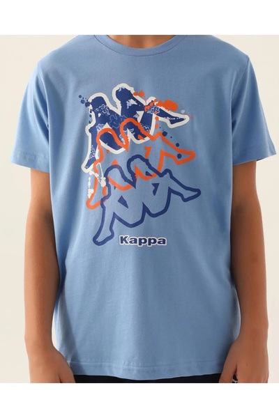 Kappa ΒΑΜΒΑΚΙ ΑΓΟΡΙΚΟ T-SHIRT ΜΕ Λαιμόκοψη