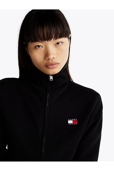 Tommy Hilfiger Women's Black Zipper Cardigan