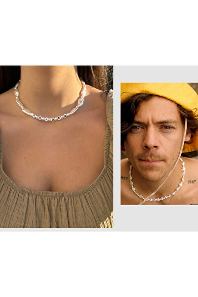 Leorat Store Golden Cam İnci Kolye - Harry Styles