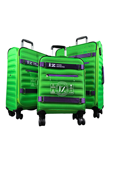 iZLUGGAGE UNISEX ÜÇLÜ VALİZ SETİ YEŞİL