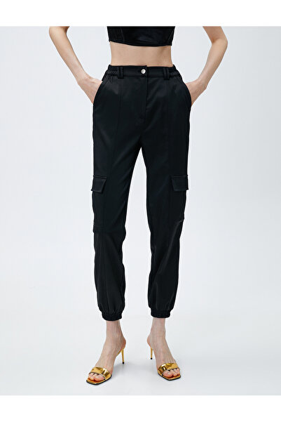 Koton Kapesní žebrované kalhoty Jogger Cargo