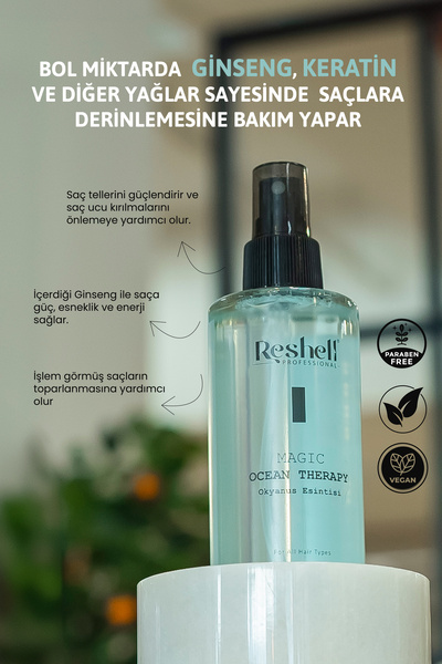 Reshell Okyanus Esintisi Güçlendirici Ginseng İçerikli Besleyici Saç Bakım Spreyi 200 ML