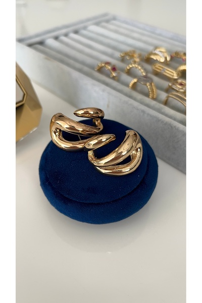 SU PERİSİ TAKI BİJUTERİ Vip Seri Gold Tasarım Küpe