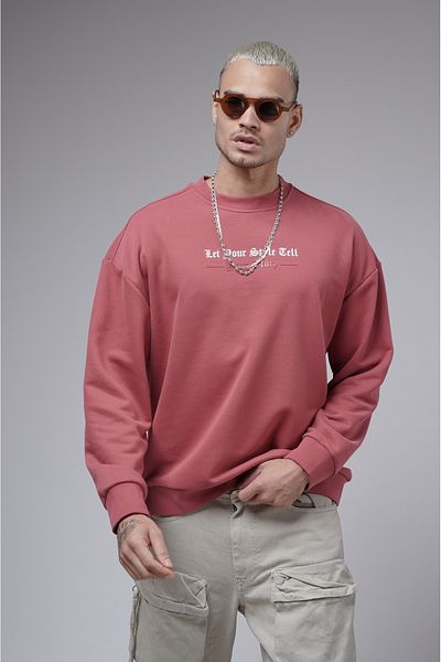 Butik Суитшърт с щампа отпред и кръгло деколте TREND WE
