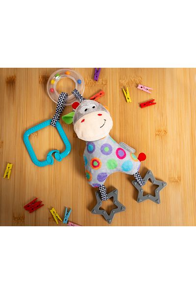 Babyjem لعبة عربة الأطفال وعربة الأطفال المصنوعة من السيليكون الناعم - بقرة