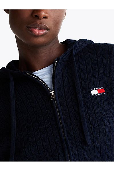 Tommy Hilfiger TJW Badge Cabl kapucnis kapucnis - Cardigan Extensible