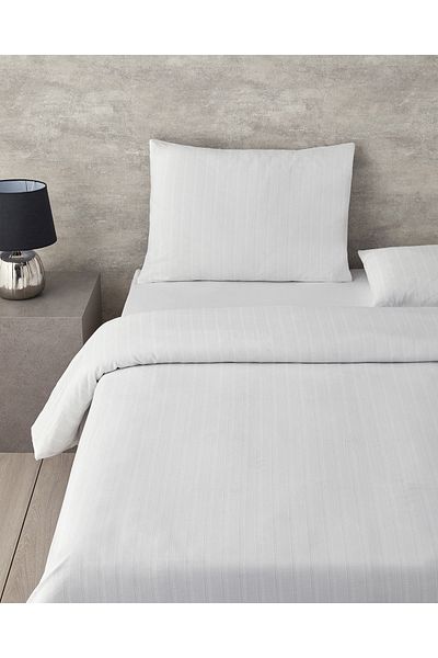 English Home Diamond King Size Duvet Cover Set White