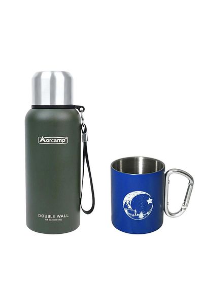 Orcamp Green Steel Thermos Cup - 0.50 Lt, Blue Orc-066-A2, Out-5000 Model