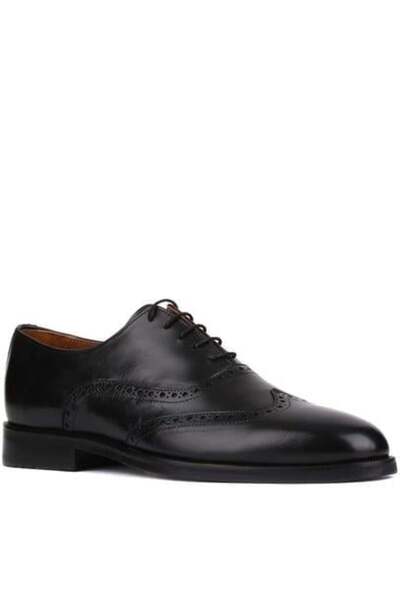 Serhat Özköroğlu LFR-P0400 Pantofi clasici negri cu piele legături