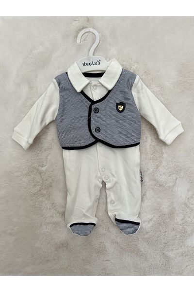 Necix's Premature Jumpsuit with Striped Vest