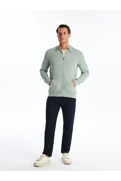 LC Waikiki Λαμπερές επιλογές από το Shining Store |   Ανδρικό φούτερ με κουκούλα με μακρύ μανίκι με χοντρό φερμουάρ