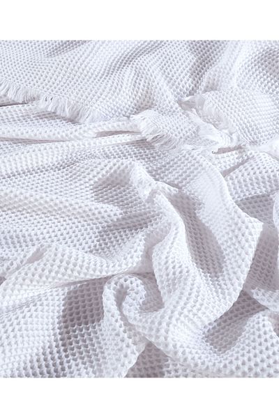 destinyhometex 100% Cotton Waffle Bedspread 230X250 cm Double King Size