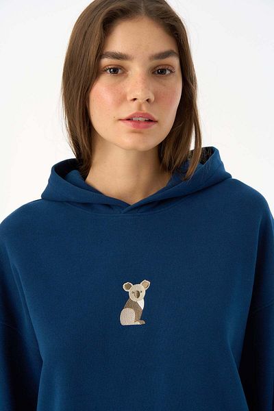 WWF Market Koala SuperSoft Hoodie - Navy Blue