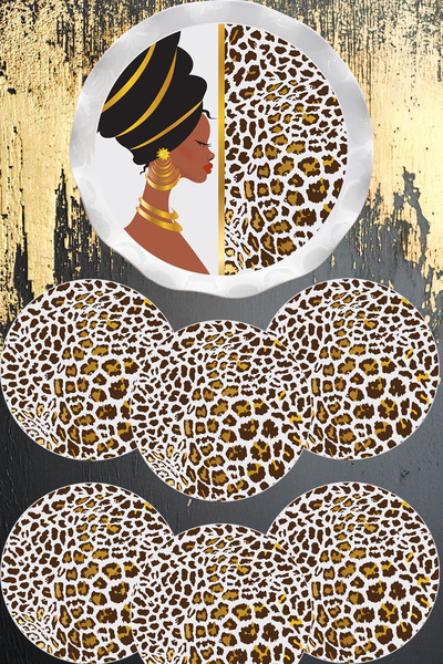 nazen MimHome Balerin Pasta Sunumu/7 Parça Golden LeoparAna:Ev Mutfak Kek Pas...