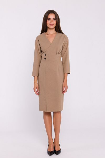 Stylove Rochie creion midi cu nasturi decorative
