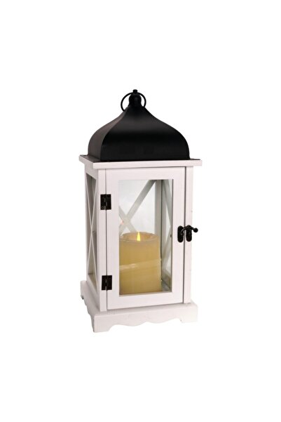 Celia فانوس شموع خشبي معلق مزخرف