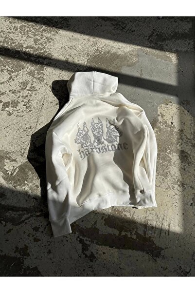 1blood Hardstone Stone Detailed Hoodie Oversize Sweatshirt