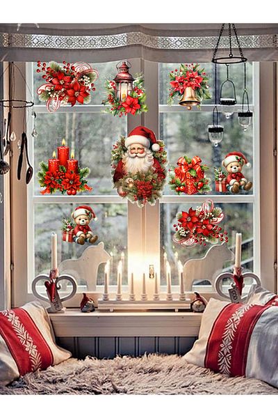 aiki New Year Christmas Decoration Sticker Glass, Wall, Wood 30*100cm