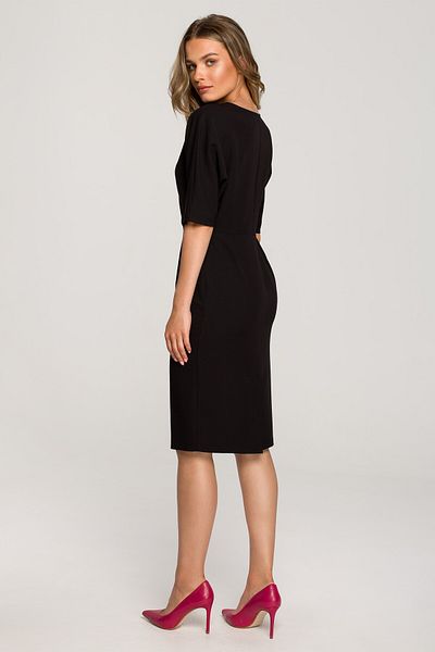 Stylove A dress with a wrap neckline