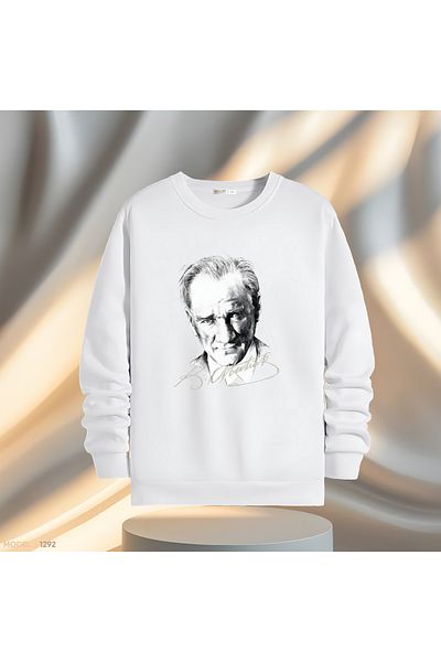 Gölge Store Hanorac slimfit pentru bărbați și femei Ataturk & Signature Crewneck