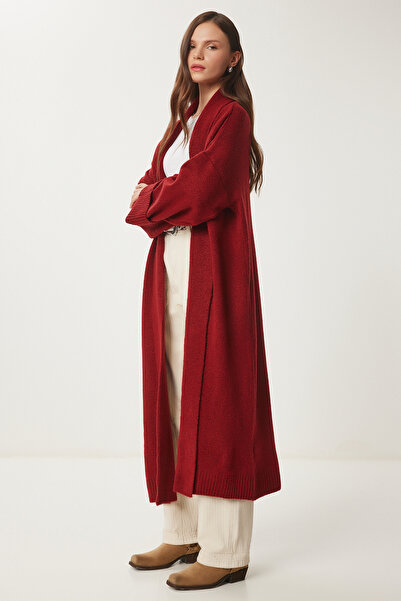 Lovelyİstanbul سترة صوفية طويلة بياقة شال - TILE LH0004