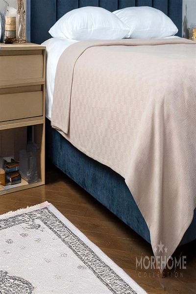 MORE HOME Beige Double Winter 100% Cotton Pique - 240*260