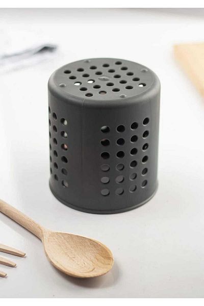 lawrenceshop Roller Cutlery Countertop Serving Stand - Upright Cutlery Organizer - Hard Plastic