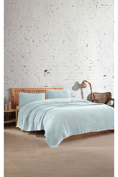 destinyhometex 100% Cotton Waffle Double Bedspread 230X250