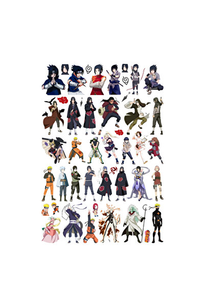 Ororabutik 45 Adet Anime Naruto Sticker Seti - Etiket Seti