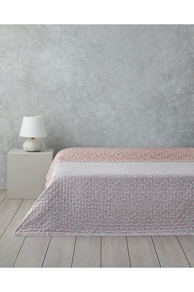 English Home Ροζ κουβέρτα - Flowers Melody Διπλής Όψης, Μονό, Πολλαπλών Χρήσεων
