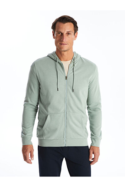 LC Waikiki Λαμπερές επιλογές από το Shining Store |   Ανδρικό φούτερ με κουκούλα με μακρύ μανίκι με χοντρό φερμουάρ