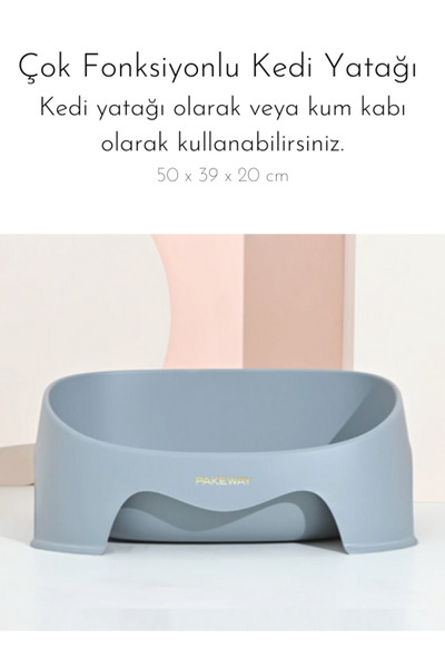 PAKEWAY Çok Fonksiyonlu Kedi Yatağı - Kedi Yatağı Olarak Veya Kum Kabı Olarak...