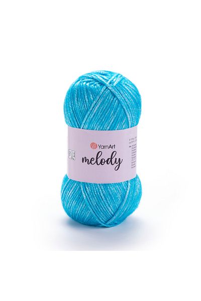 Yarnart Melody - Γυαλιστερό Χειροποίητο Νήμα Πλεξίματος Ανοιχτό Μπλε-893
