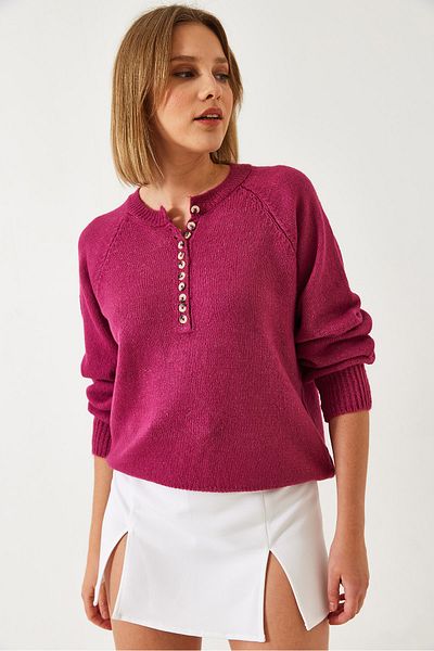 Bianco Lucci Women's Turtleneck Striped Knitwear Sweater 20223207