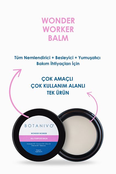 Botanivo Multi-Purpose Wonder Balm |   Moisturizing, Nourishing, Softening |   Organic Content |   30ml
