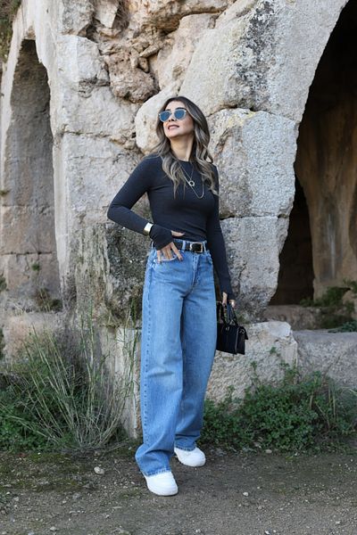 bytugcekaya Μπλούζα με μανίκια από ανθρακί