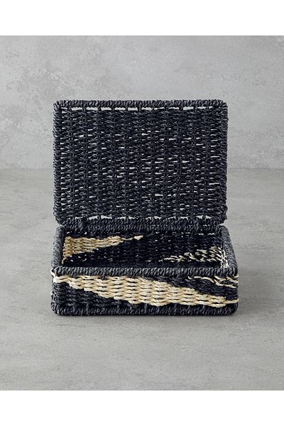 English Home Denver Paper Rope Decorative Box 15X20X5 cm Natural-Black