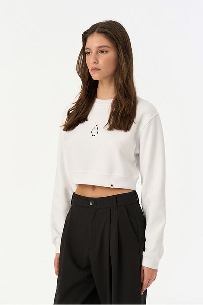 WWF Market Φούτερ Penguin Supersoft - Λευκό