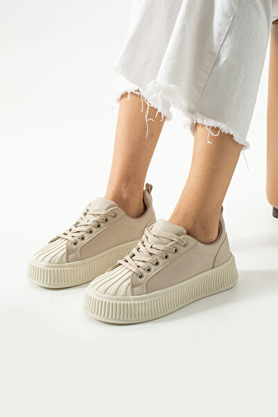 ŞNG Ayakkabı Kadın Bej Spor Ayakkabı