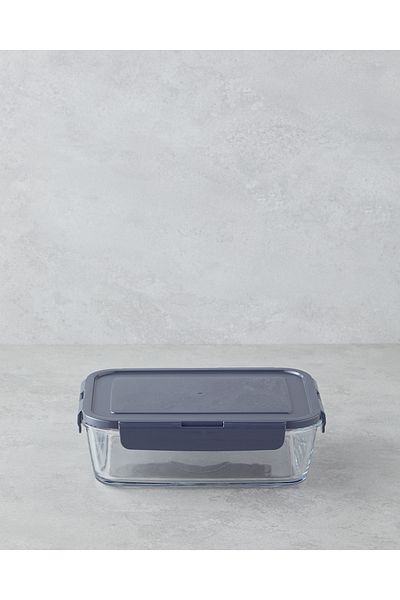 English Home Fresh Ware 1900 ml Gray Glass Storage Container