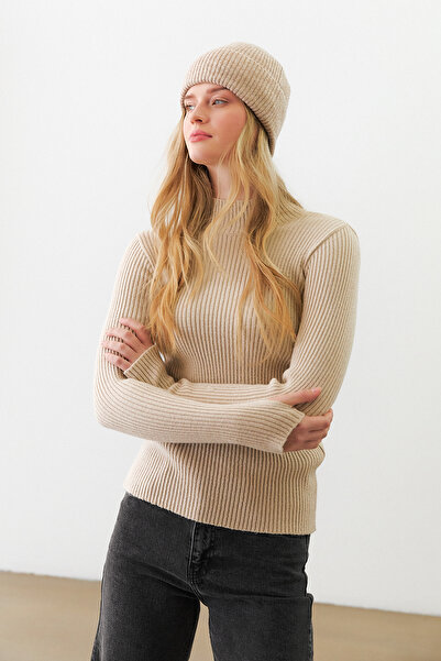 urban focus Half Fisherman Sweater with Slit Detail