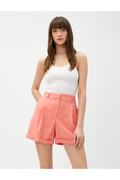 Koton Plissee-Shorts in Seidenoptik