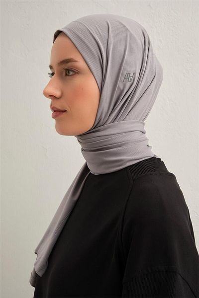 Armine Gray Active Shawl Solid Detailed Ort501 Patterned Fabric