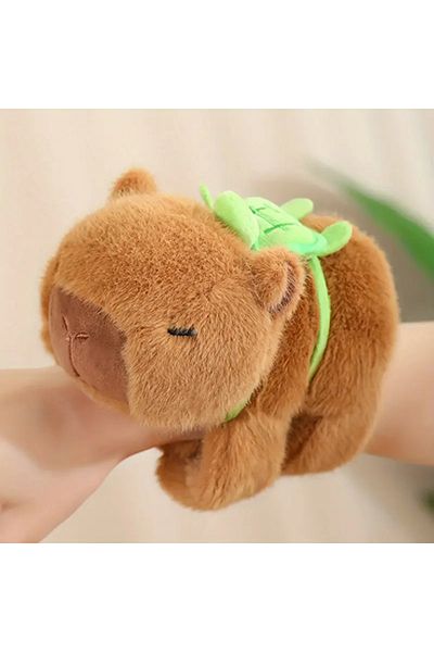 LRS STORE New with Bag Holding Capybara Plush Toy Figure 17 cm High Quality Coke Sticking Capybara
