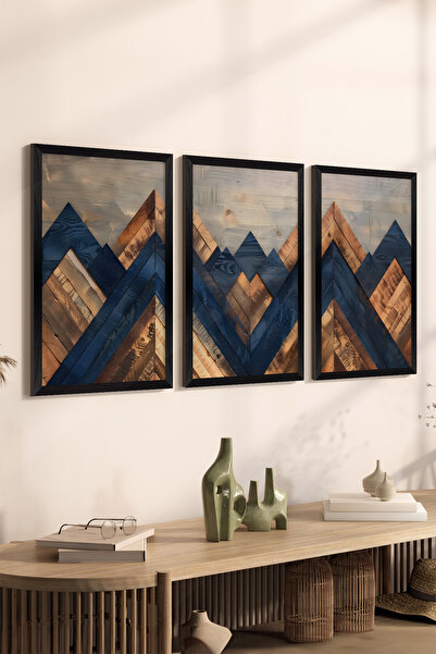 Artavessa 3 قطع من 3 إطارات بإطار أسود بإطار من MDF للملصقات - طقم 26