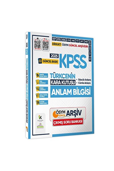 Karakutu Yayınları 2025 Kpss Türkçenin Kara Kutusu Anlam Bilgisi (SÖZCÜK-CÜML...